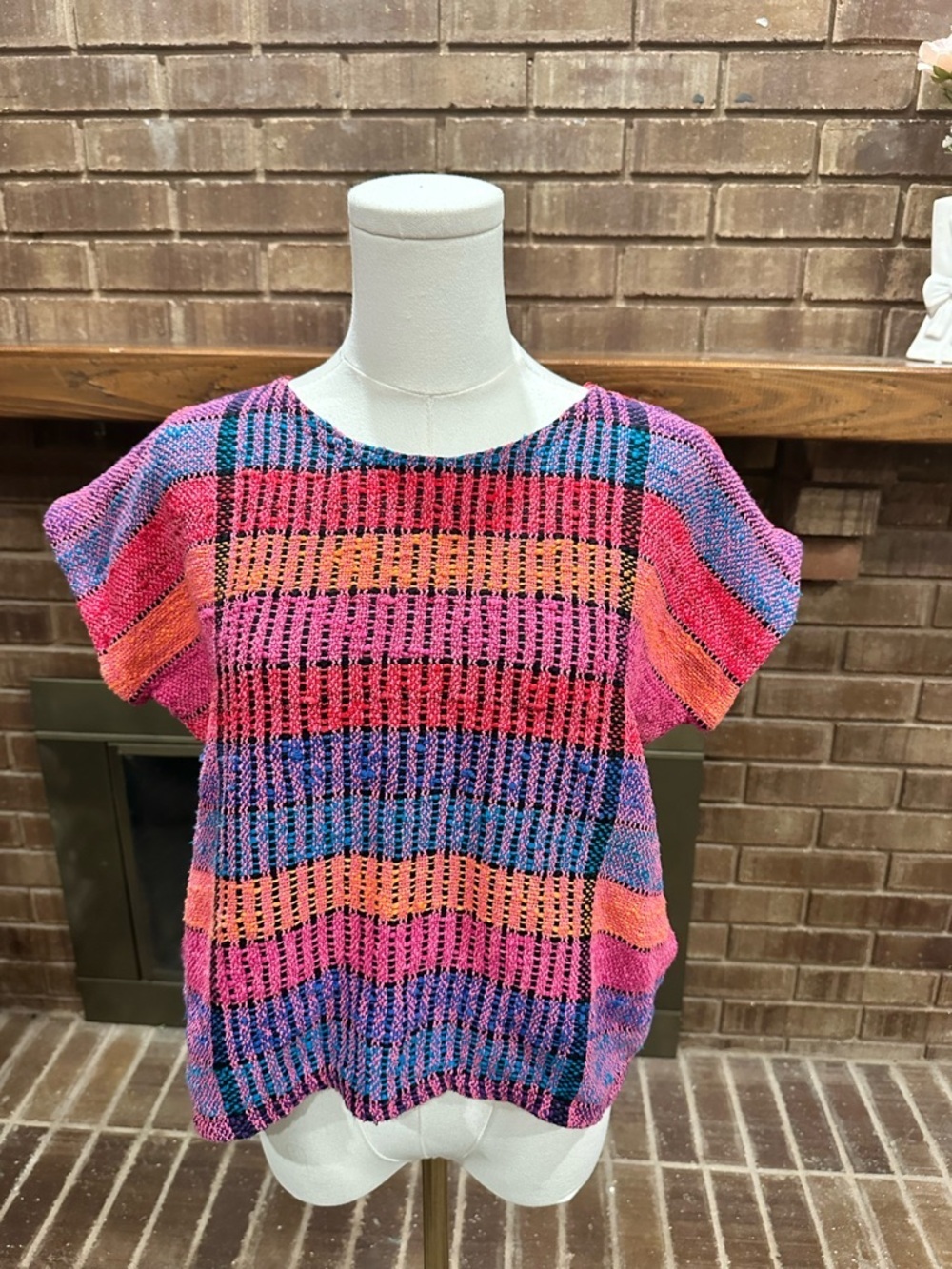 Meredyth Friedman Hand Woven Vintage Artisan 90s Art To Wear Sweater Boho Artsy